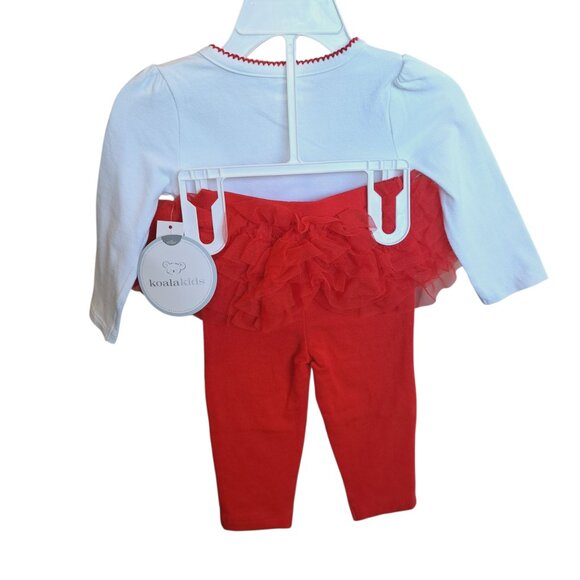 Baby's 1st Holiday Christmas Santa Reindeer Onesie Tulle Tutu Size 6-9 months - Picture 7 of 9